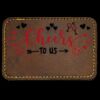 Faux Leather Engravable Patch - Round-Corner Rectangular Thumbnail