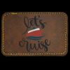 Faux Leather Engravable Patch - Round-Corner Rectangular Thumbnail