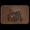 Faux Leather Engravable Patch - Round-Corner Rectangular Thumbnail