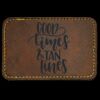 Faux Leather Engravable Patch - Round-Corner Rectangular Thumbnail
