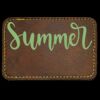 Faux Leather Engravable Patch - Round-Corner Rectangular Thumbnail