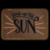 Faux Leather Engravable Patch - Round-Corner Rectangular Thumbnail