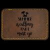 Faux Leather Engravable Patch - Round-Corner Rectangular Thumbnail
