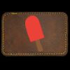 Faux Leather Engravable Patch - Round-Corner Rectangular Thumbnail
