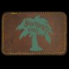Faux Leather Engravable Patch - Round-Corner Rectangular Thumbnail