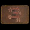 Faux Leather Engravable Patch - Round-Corner Rectangular Thumbnail