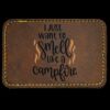 Faux Leather Engravable Patch - Round-Corner Rectangular Thumbnail