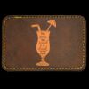 Faux Leather Engravable Patch - Round-Corner Rectangular Thumbnail