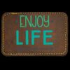 Faux Leather Engravable Patch - Round-Corner Rectangular Thumbnail