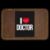 Faux Leather Engravable Patch - Round-Corner Rectangular Thumbnail
