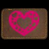 Faux Leather Engravable Patch - Round-Corner Rectangular Thumbnail