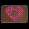 Faux Leather Engravable Patch - Round-Corner Rectangular Thumbnail