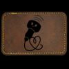 Faux Leather Engravable Patch - Round-Corner Rectangular Thumbnail