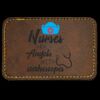 Faux Leather Engravable Patch - Round-Corner Rectangular Thumbnail