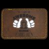 Faux Leather Engravable Patch - Round-Corner Rectangular Thumbnail
