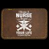 Faux Leather Engravable Patch - Round-Corner Rectangular Thumbnail