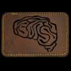 Faux Leather Engravable Patch - Round-Corner Rectangular Thumbnail