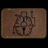Faux Leather Engravable Patch - Round-Corner Rectangular Thumbnail