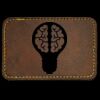Faux Leather Engravable Patch - Round-Corner Rectangular Thumbnail