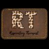 Faux Leather Engravable Patch - Round-Corner Rectangular Thumbnail