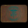 Faux Leather Engravable Patch - Round-Corner Rectangular Thumbnail