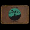 Faux Leather Engravable Patch - Round-Corner Rectangular Thumbnail