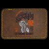 Faux Leather Engravable Patch - Round-Corner Rectangular Thumbnail