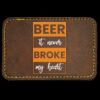 Faux Leather Engravable Patch - Round-Corner Rectangular Thumbnail