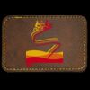 Faux Leather Engravable Patch - Round-Corner Rectangular Thumbnail