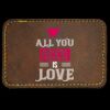 Faux Leather Engravable Patch - Round-Corner Rectangular Thumbnail