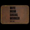 Faux Leather Engravable Patch - Round-Corner Rectangular Thumbnail