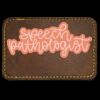 Faux Leather Engravable Patch - Round-Corner Rectangular Thumbnail