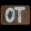 Faux Leather Engravable Patch - Round-Corner Rectangular Thumbnail
