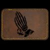 Faux Leather Engravable Patch - Round-Corner Rectangular Thumbnail