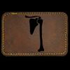 Faux Leather Engravable Patch - Round-Corner Rectangular Thumbnail