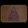 Faux Leather Engravable Patch - Round-Corner Rectangular Thumbnail