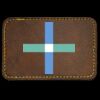 Faux Leather Engravable Patch - Round-Corner Rectangular Thumbnail