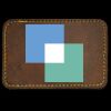 Faux Leather Engravable Patch - Round-Corner Rectangular Thumbnail