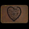 Faux Leather Engravable Patch - Round-Corner Rectangular Thumbnail