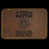 Faux Leather Engravable Patch - Round-Corner Rectangular Thumbnail
