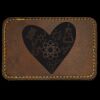 Faux Leather Engravable Patch - Round-Corner Rectangular Thumbnail