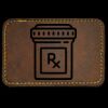 Faux Leather Engravable Patch - Round-Corner Rectangular Thumbnail
