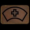 Faux Leather Engravable Patch - Round-Corner Rectangular Thumbnail