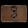 Faux Leather Engravable Patch - Round-Corner Rectangular Thumbnail