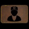 Faux Leather Engravable Patch - Round-Corner Rectangular Thumbnail