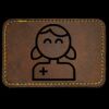 Faux Leather Engravable Patch - Round-Corner Rectangular Thumbnail