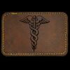 Faux Leather Engravable Patch - Round-Corner Rectangular Thumbnail