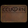 Faux Leather Engravable Patch - Round-Corner Rectangular Thumbnail