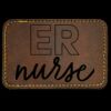 Faux Leather Engravable Patch - Round-Corner Rectangular Thumbnail