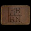 Faux Leather Engravable Patch - Round-Corner Rectangular Thumbnail